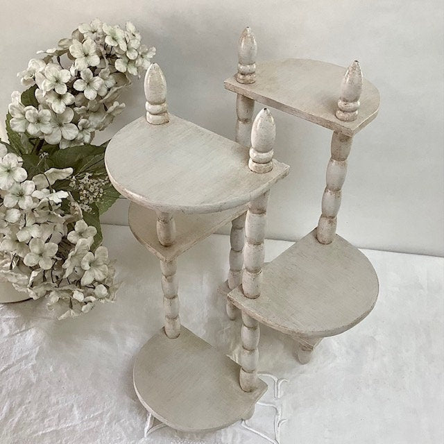 Étagère bois à poser patiné vintage