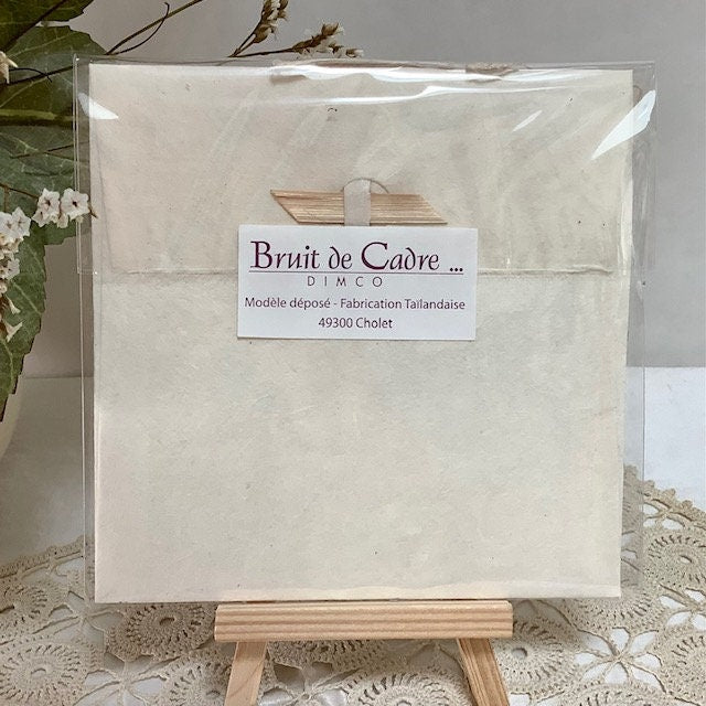 Carte postale enveloppe bonheur papier artisanal bruit de cadre