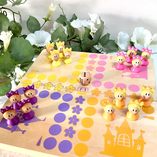 Jeu bois ludo princesses