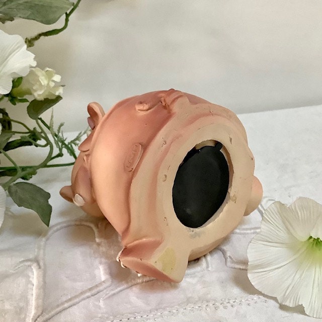 Tirelire hippopotame résine collection Paolo Chiari  ht 9.5 cm vintage