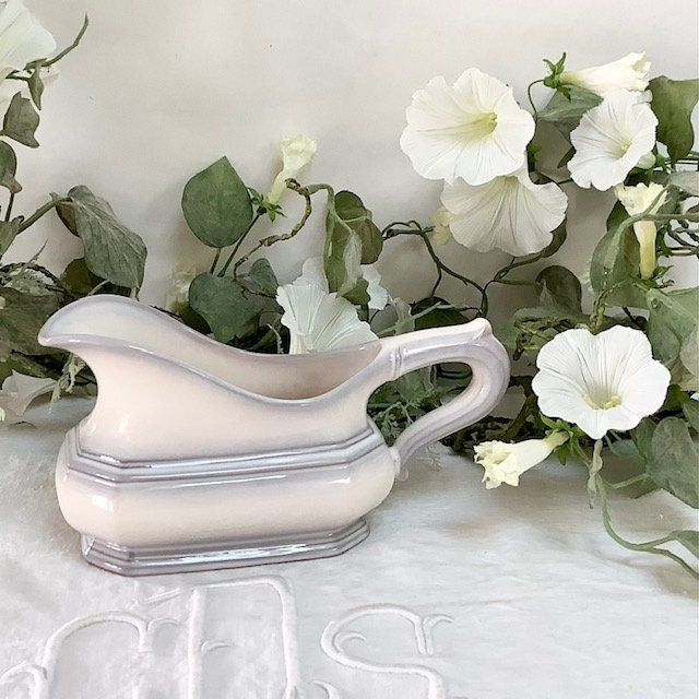 Saucière  vintage faïence Leonardo Classic Gallo lg 19.5 cm