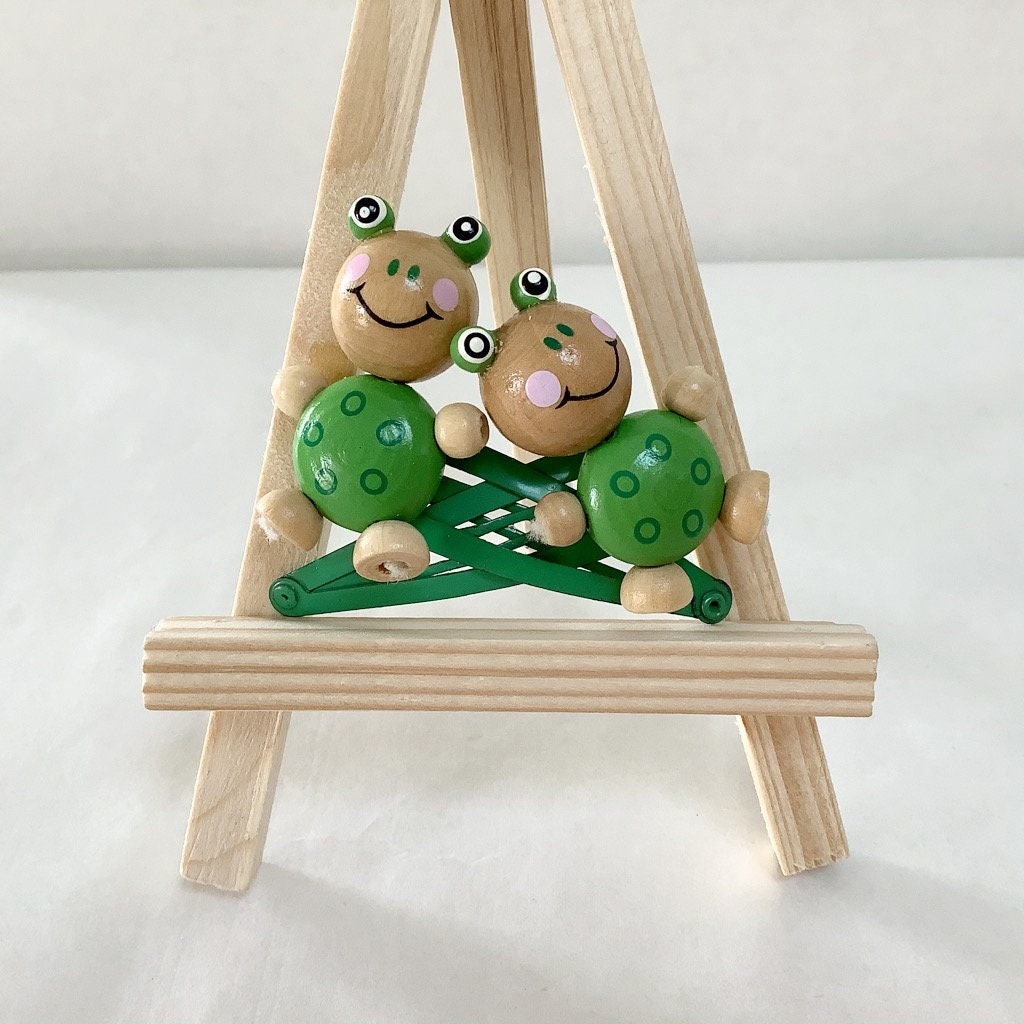 Barrette Enfant bois Grenouille