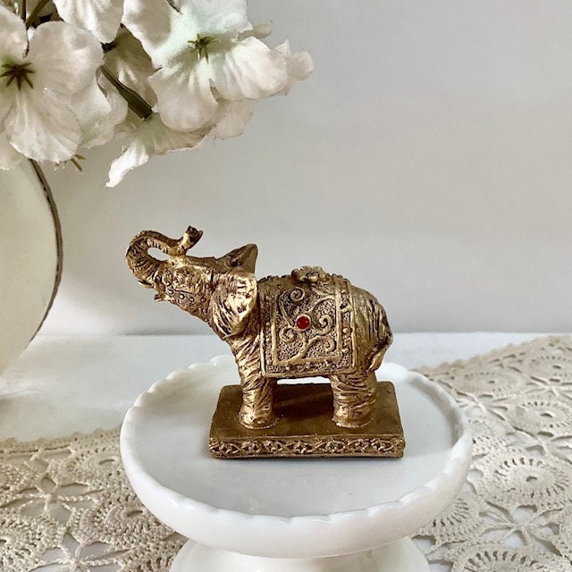 Porte encens éléphant résine vintage