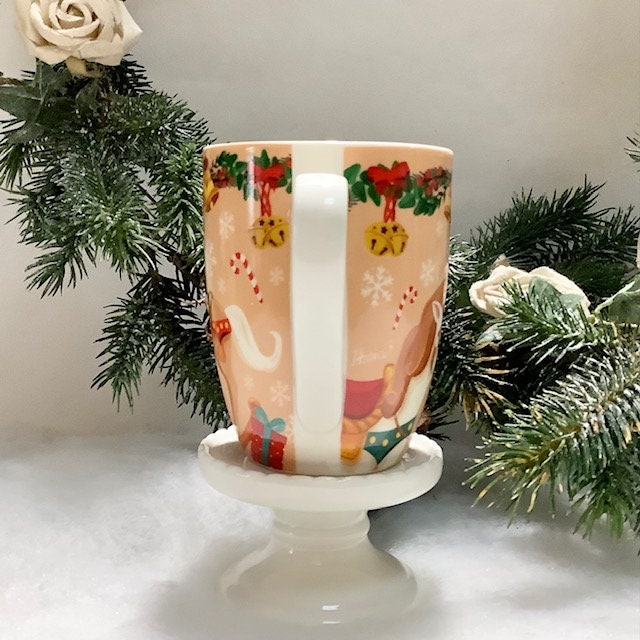 Mug merry christmas porcelaine cheval ht 10 cm