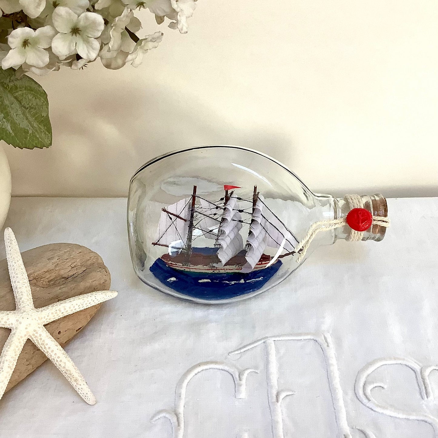 Bateau bouteille grand modèle décoration marine lgr 17.5 cm