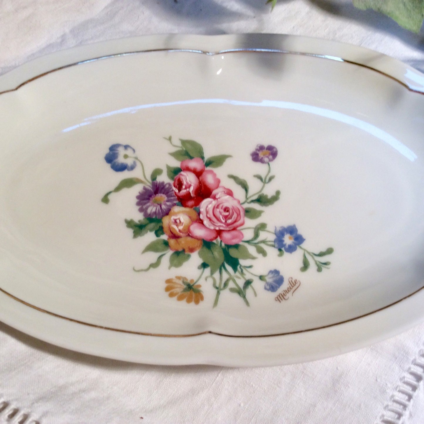 Ravier plat porcelaine Charles Ahrenfldt vintage