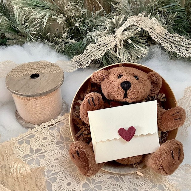 Mini ours en peluche brun ht 10 cm vintage