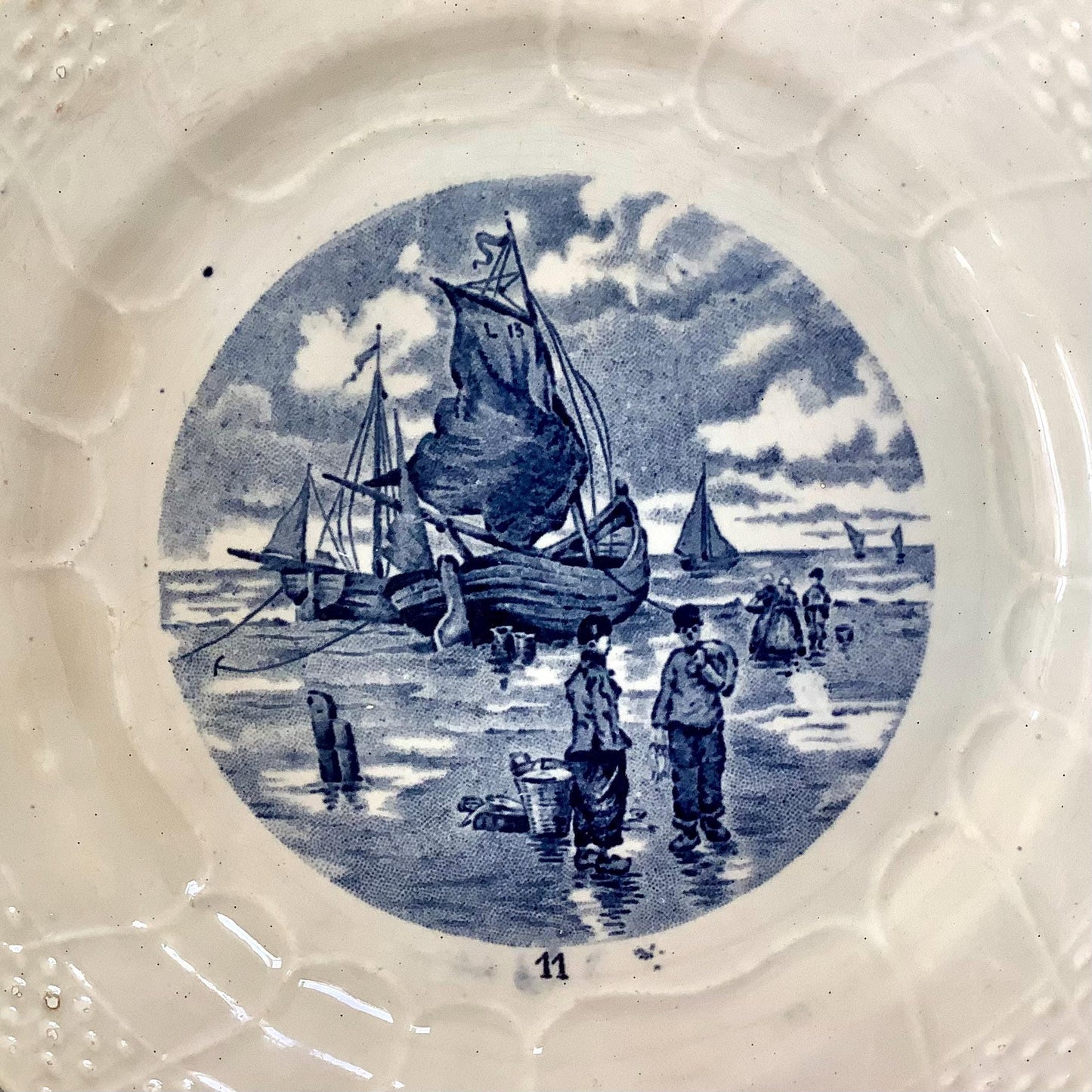 Assiettes à dessert faïence moulin des loups et hamage Delft