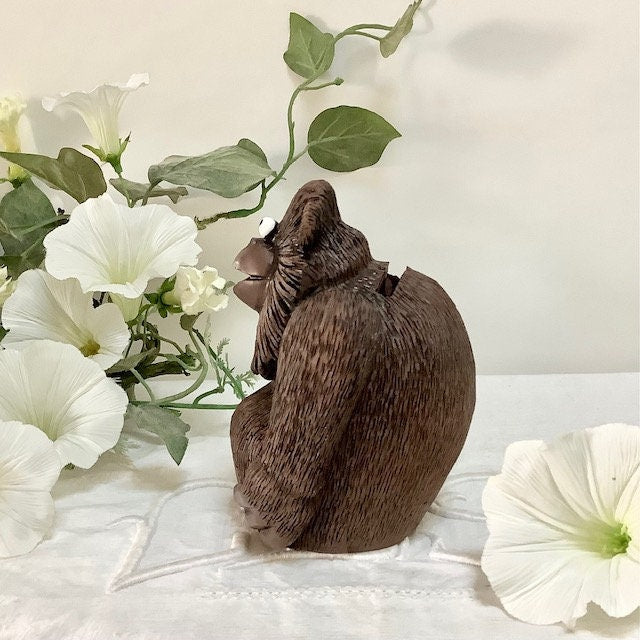 Tirelire gorille résine collection Paolo Chiari  ht 12 cm vintage