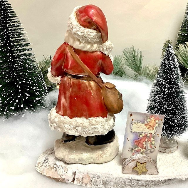 Composition de Noël lumineuse Père Noël cloche ht 24.5 cm