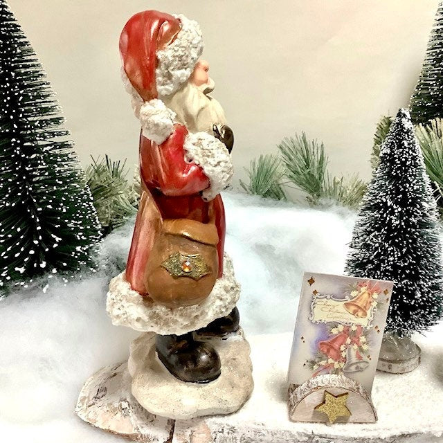 Composition de Noël lumineuse Père Noël cloche ht 24.5 cm