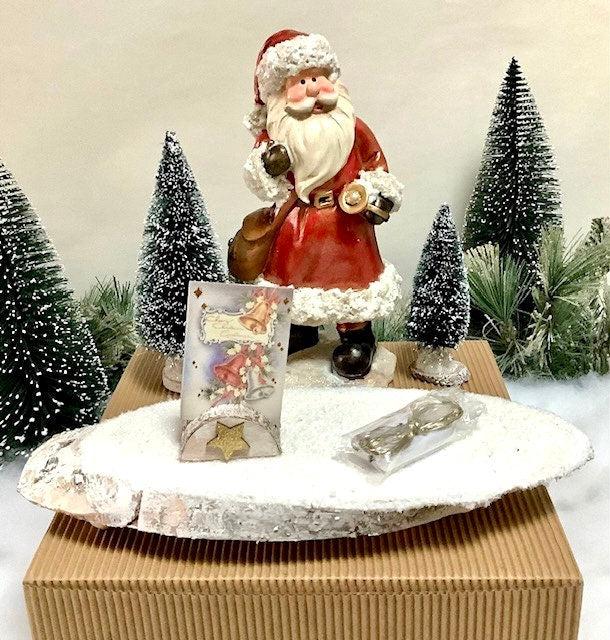 Composition de Noël lumineuse Père Noël cloche ht 24.5 cm