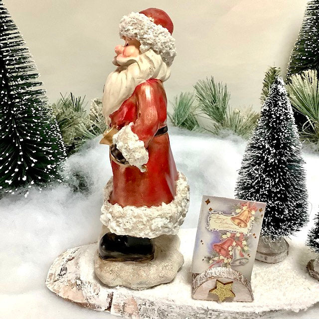 Composition de Noël lumineuse Père Noël cloche ht 24.5 cm