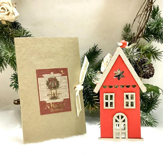 Décoration maison de Noël à suspendre rouge flocon ht 14.5 cm