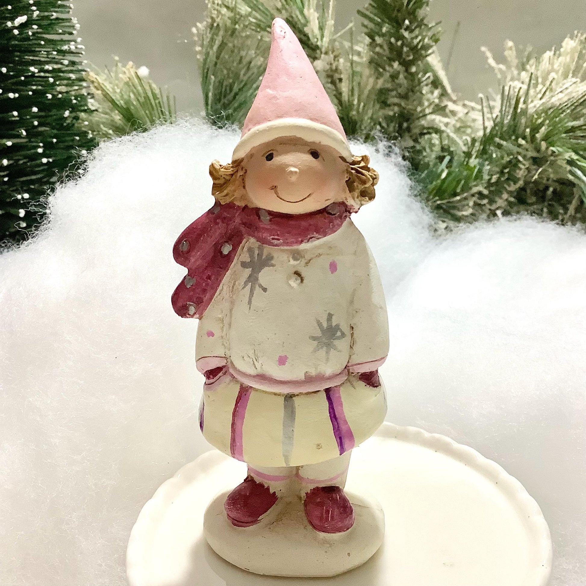 Décoration figurines naïves vintage enfants céramique ht 8 cm modèle B