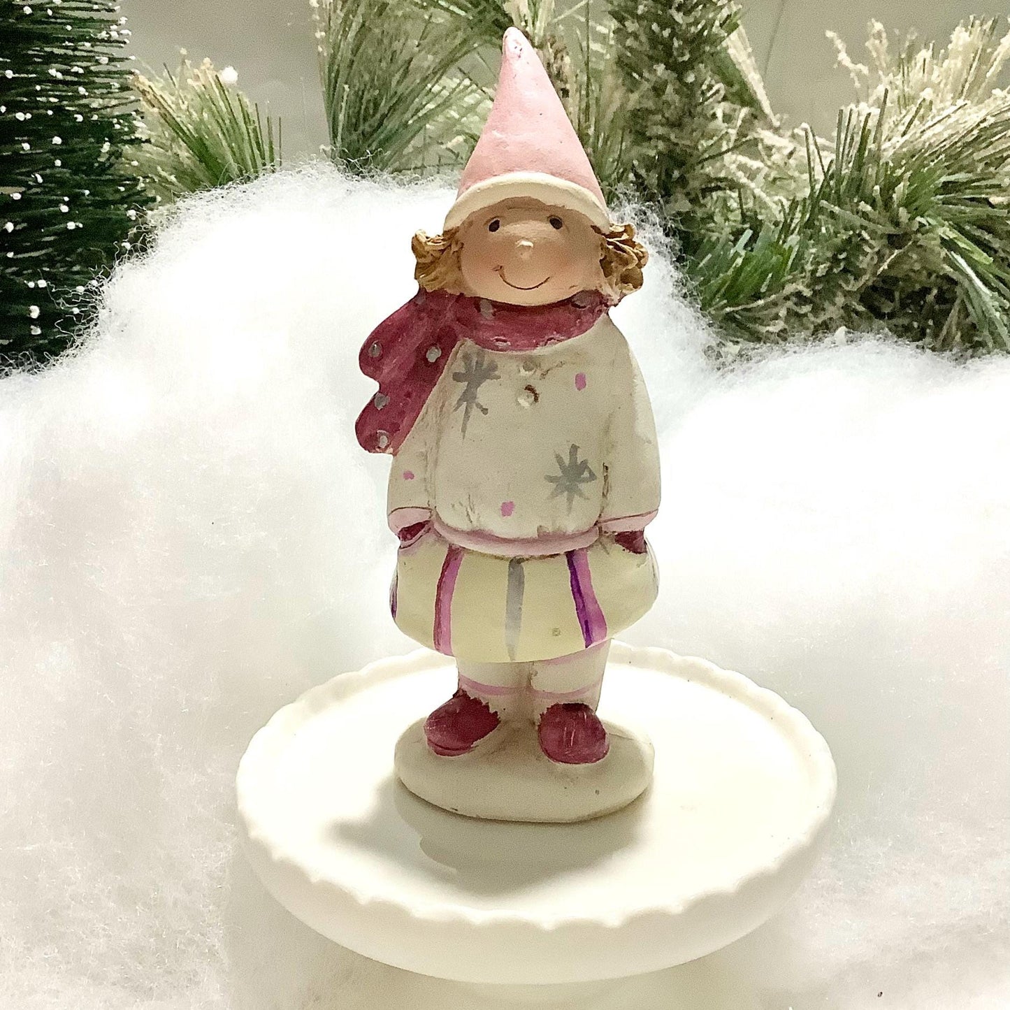Décoration figurines naïves vintage enfants céramique ht 8 cm modèle B