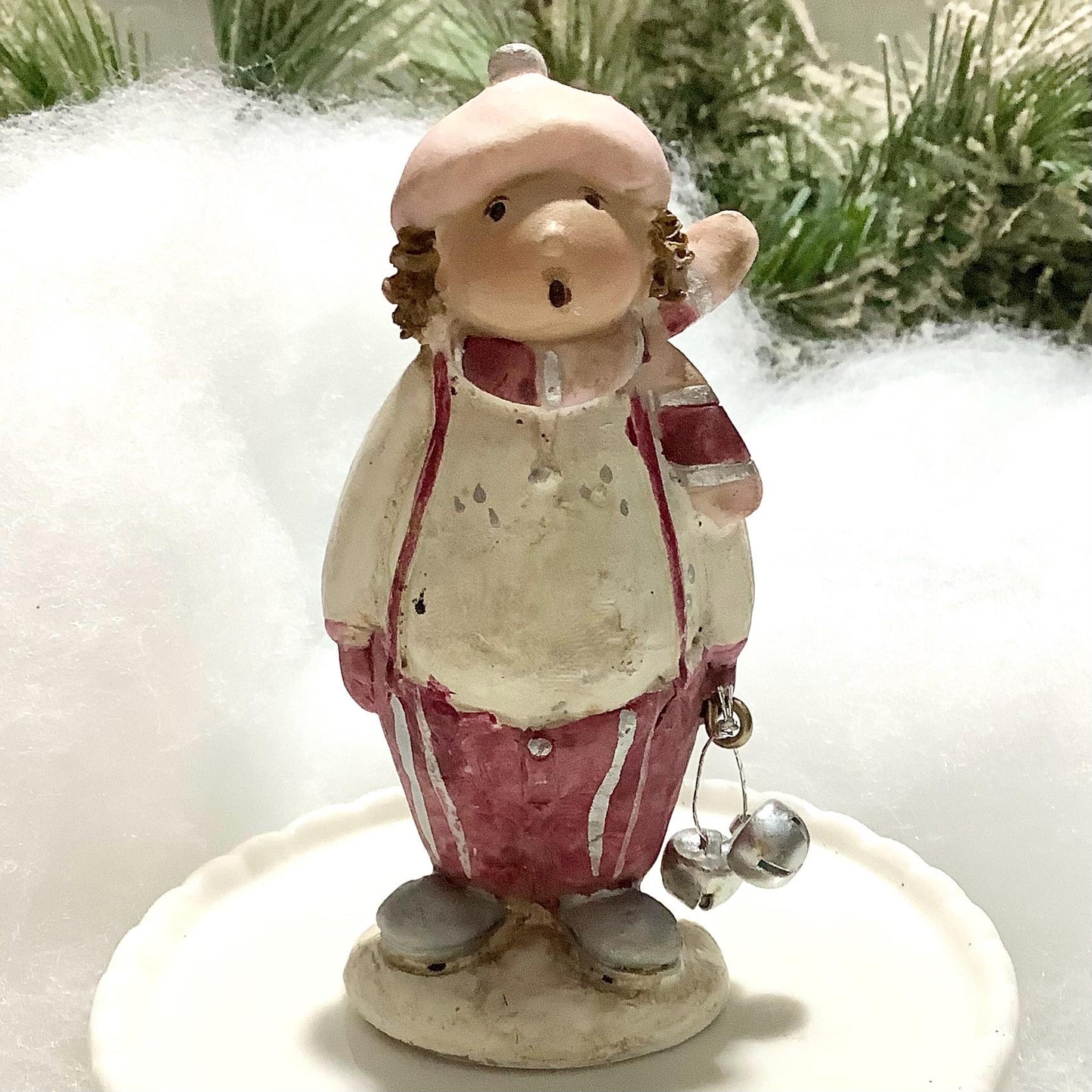 Décoration figurines naïves vintage enfants céramique ht 8 cm modèle B