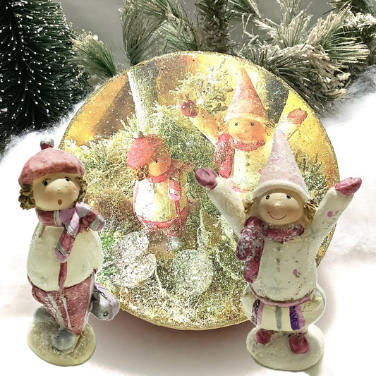 Décoration figurines naïves enfants céramique ht 8 cm modèle A