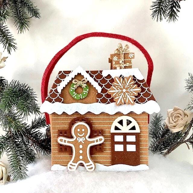 Petit sac de Noël vintage en feutre modèle A