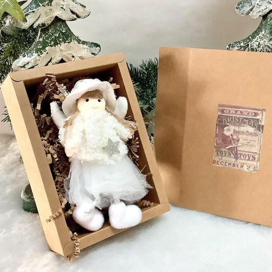 Poupée ange à suspendre blanc étoile