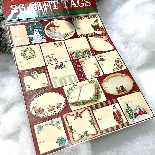 Étiquettes de Noël autocollantes Modèle A