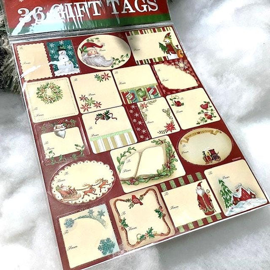 Étiquettes de Noël autocollantes Modèle A