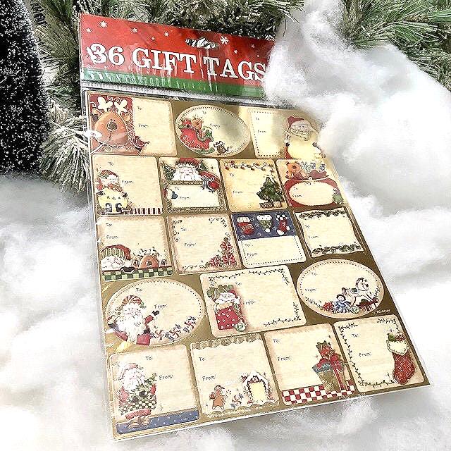 Étiquettes de Noël autocollantes Modèle B