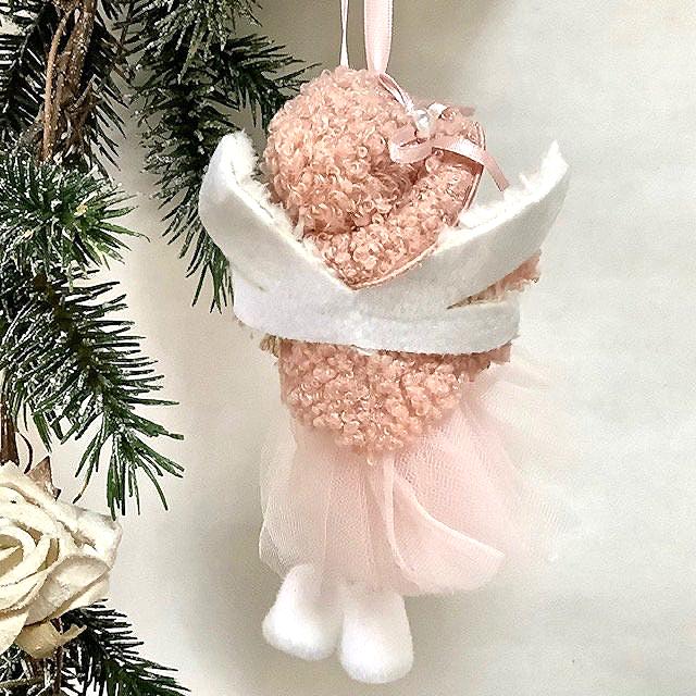 Poupée ange à suspendre rose étoile