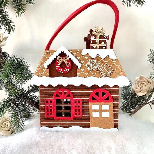 Petit sac de Noël vintage en feutre modèle B