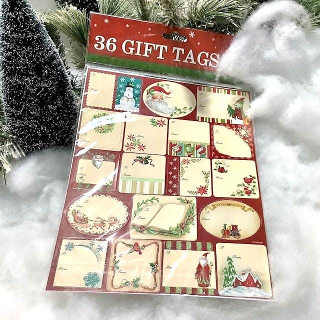 Étiquettes de Noël autocollantes Modèle A