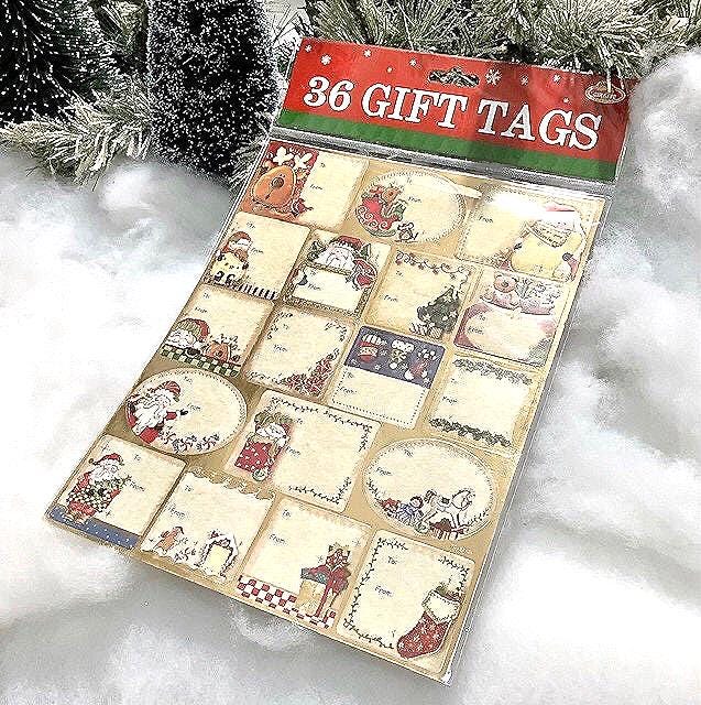 Étiquettes de Noël autocollantes Modèle B