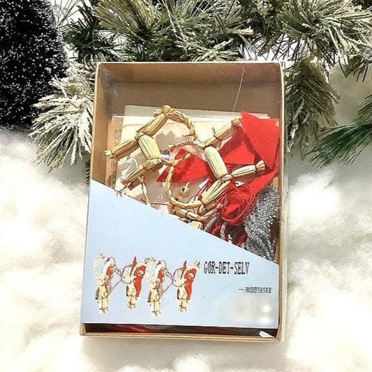 Coffret créatif de Noël rennes en paille