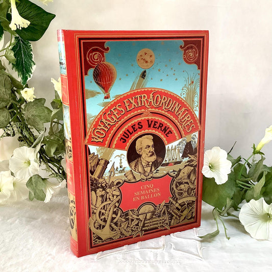 Cinq semaine en ballon Jules Verne livre collection vintage