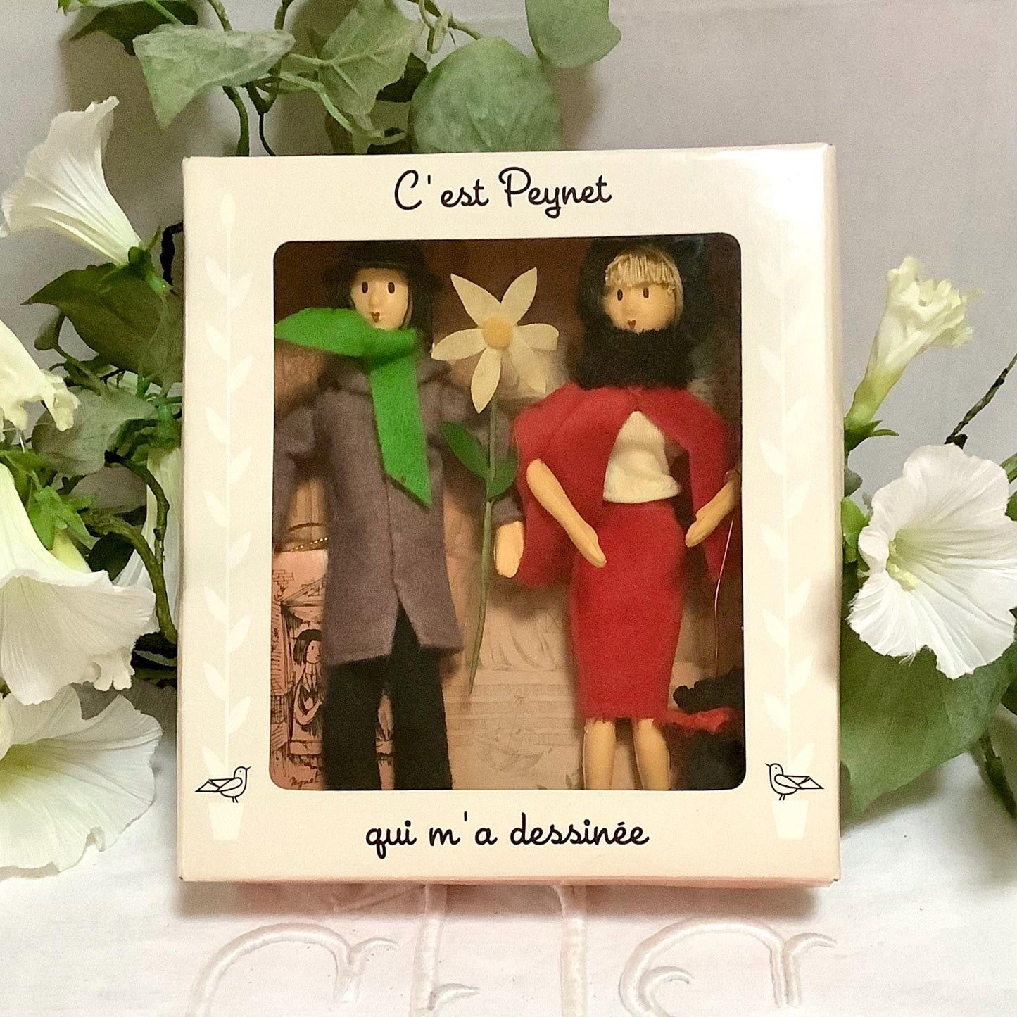 Coquelicot et le poète coffret deux poupées vintage collection amoureux de Peynet