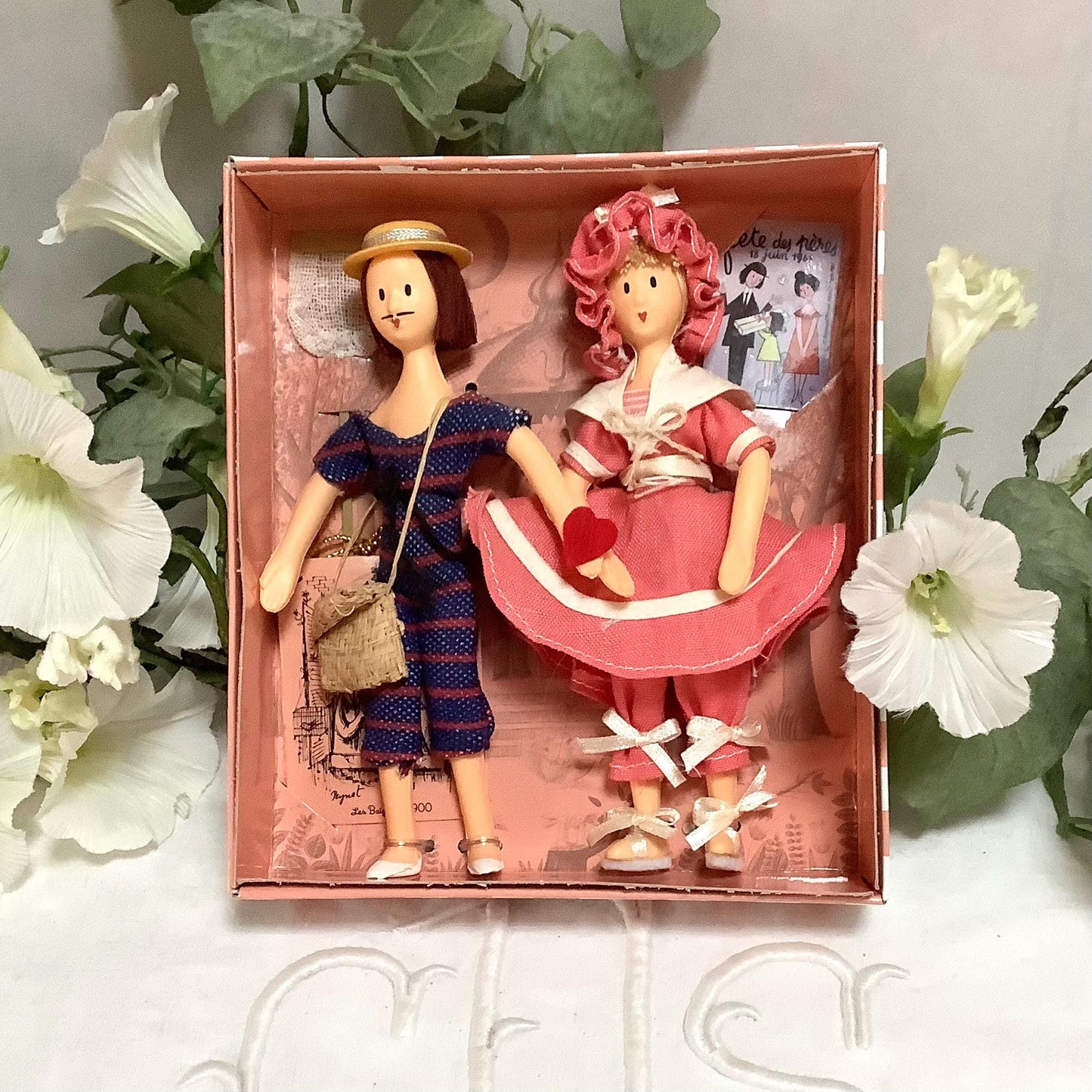 Les baigneurs 1900 coffret deux poupées vintage collection amoureux de Peynet