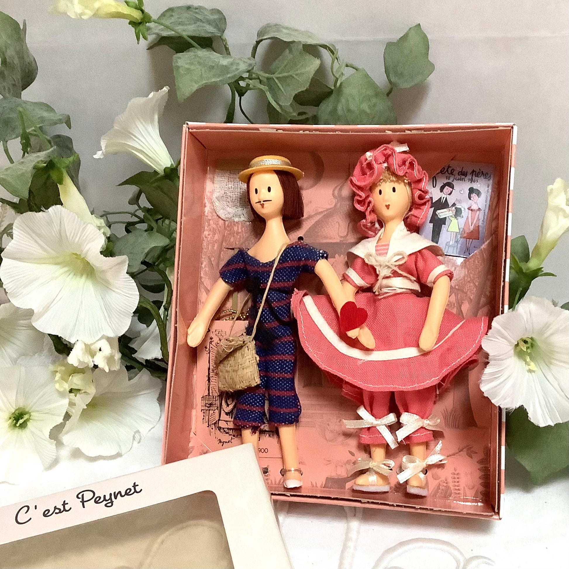 Les baigneurs 1900 coffret deux poupées vintage collection amoureux de Peynet
