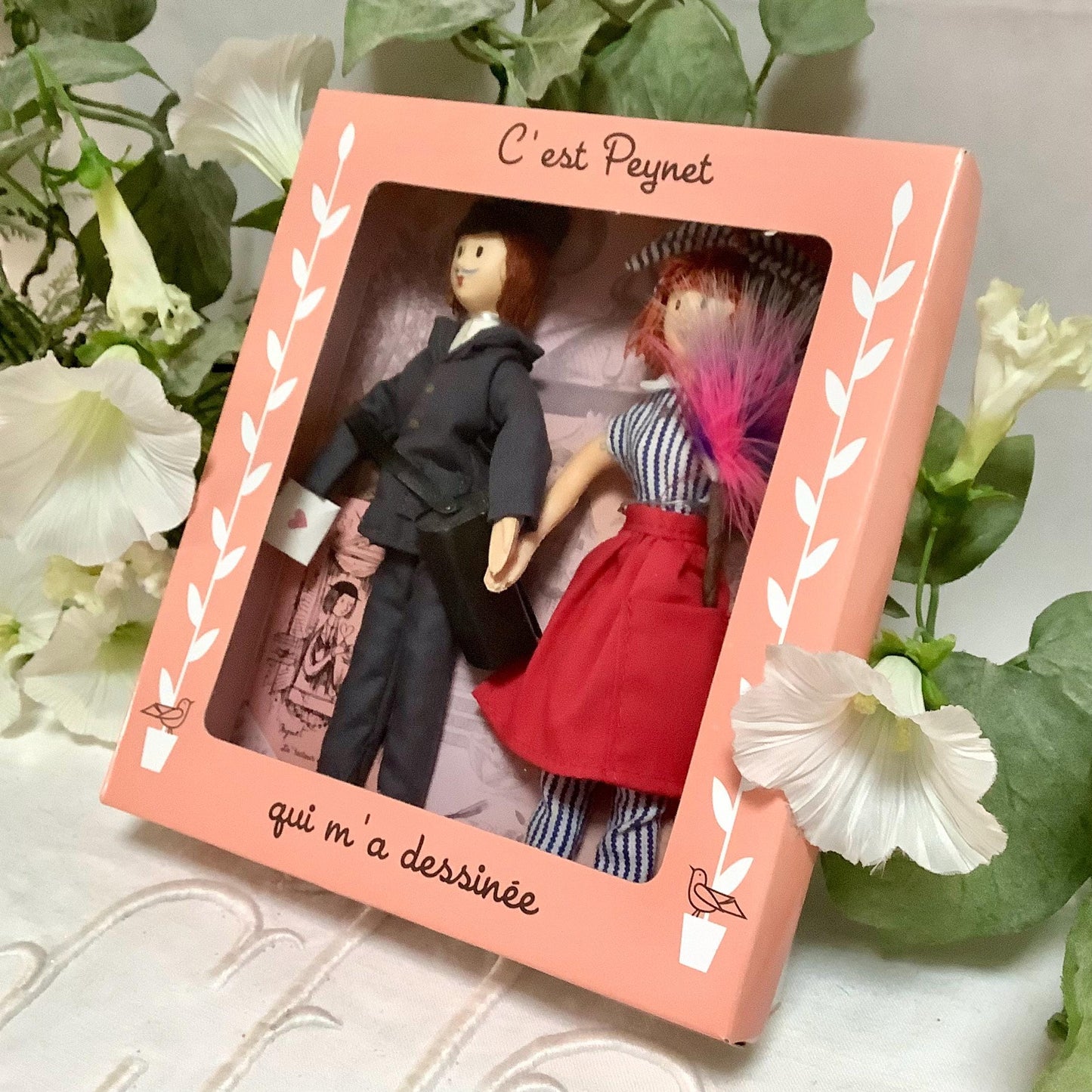 Le facteur et la ménagère coffret deux poupées vintage collection amoureux de Peynet