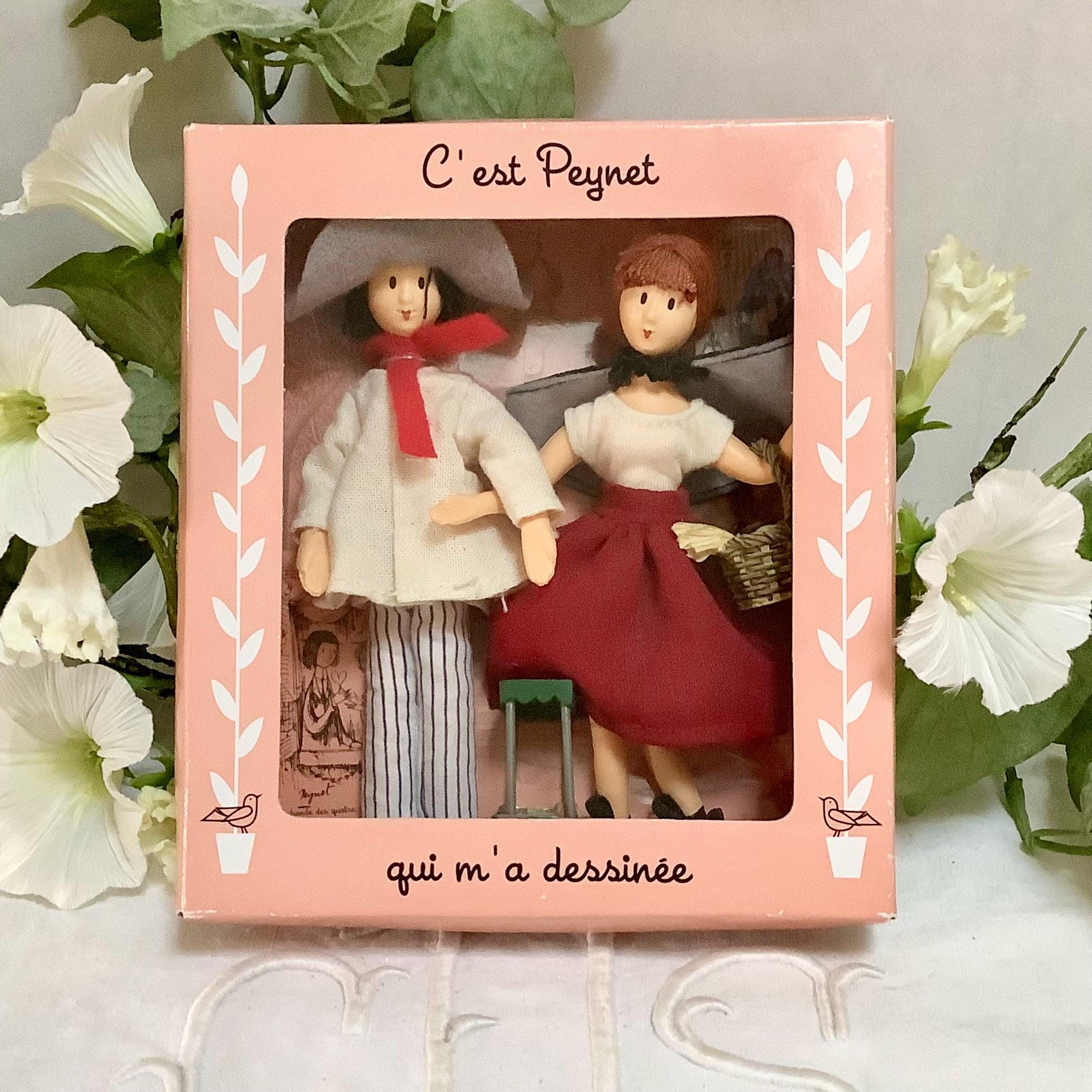 Marchande des quatre saison et fort des halles coffret deux poupées vintage collection amoureux de Peynet