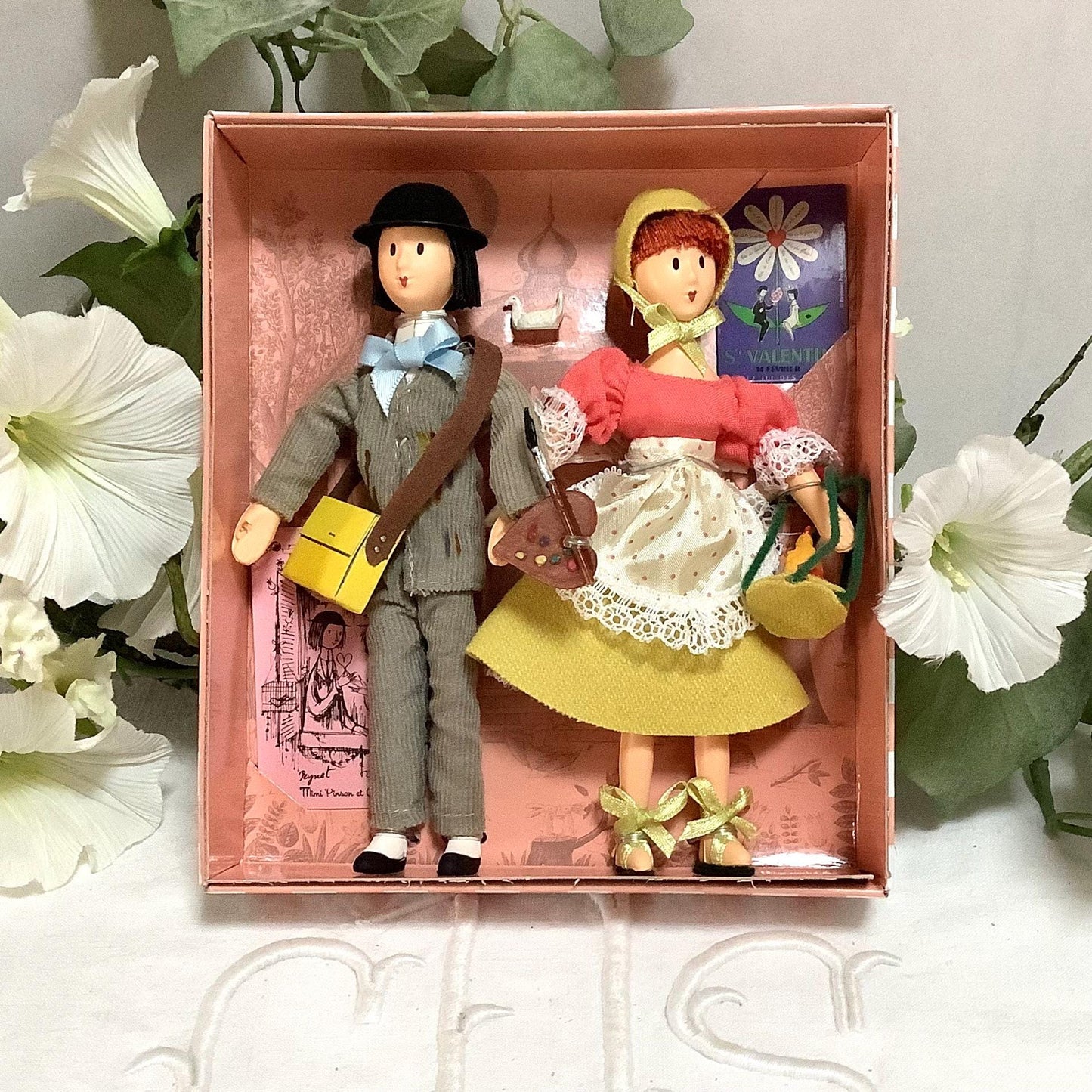 Mimi pinson et artiste peintre coffret deux poupées vintage collection amoureux de Peynet