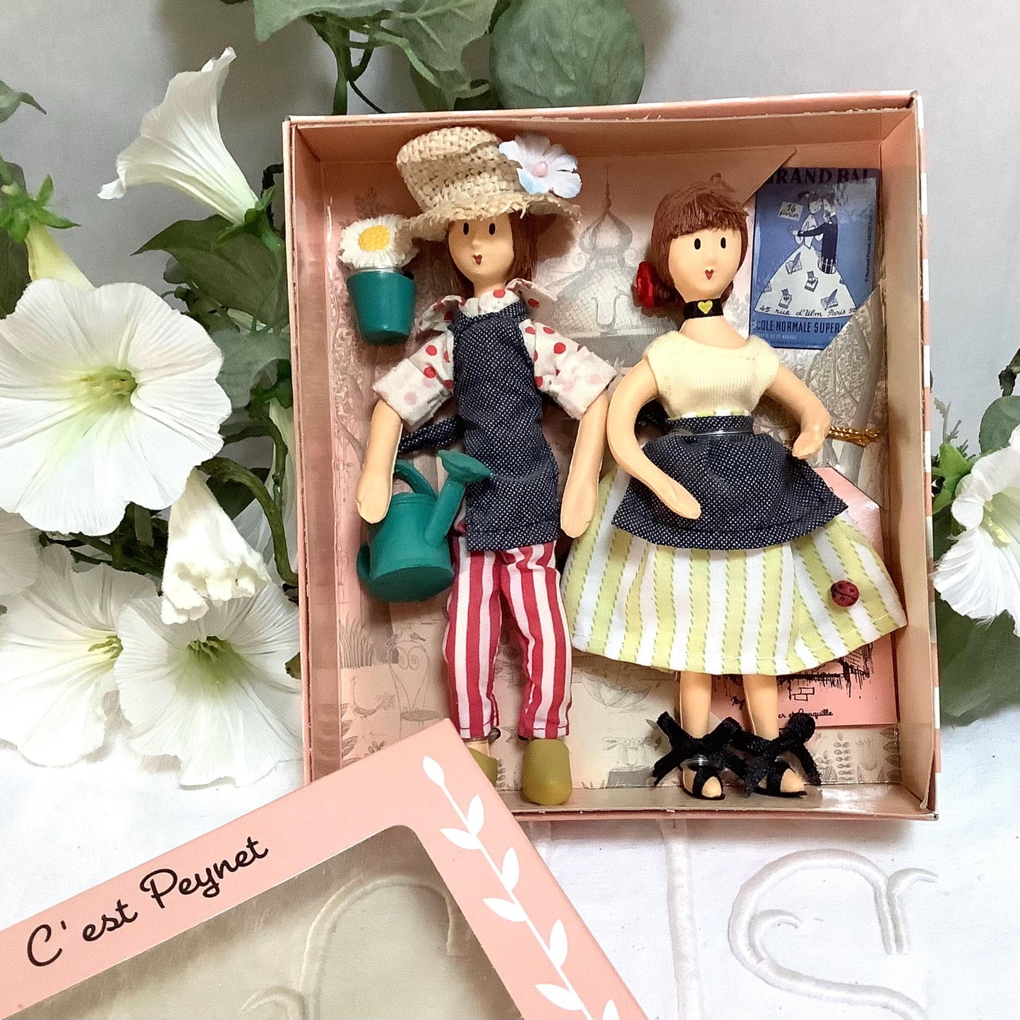 Jardinier et jonquille coffret deux poupées vintage collection amoureux de Peynet