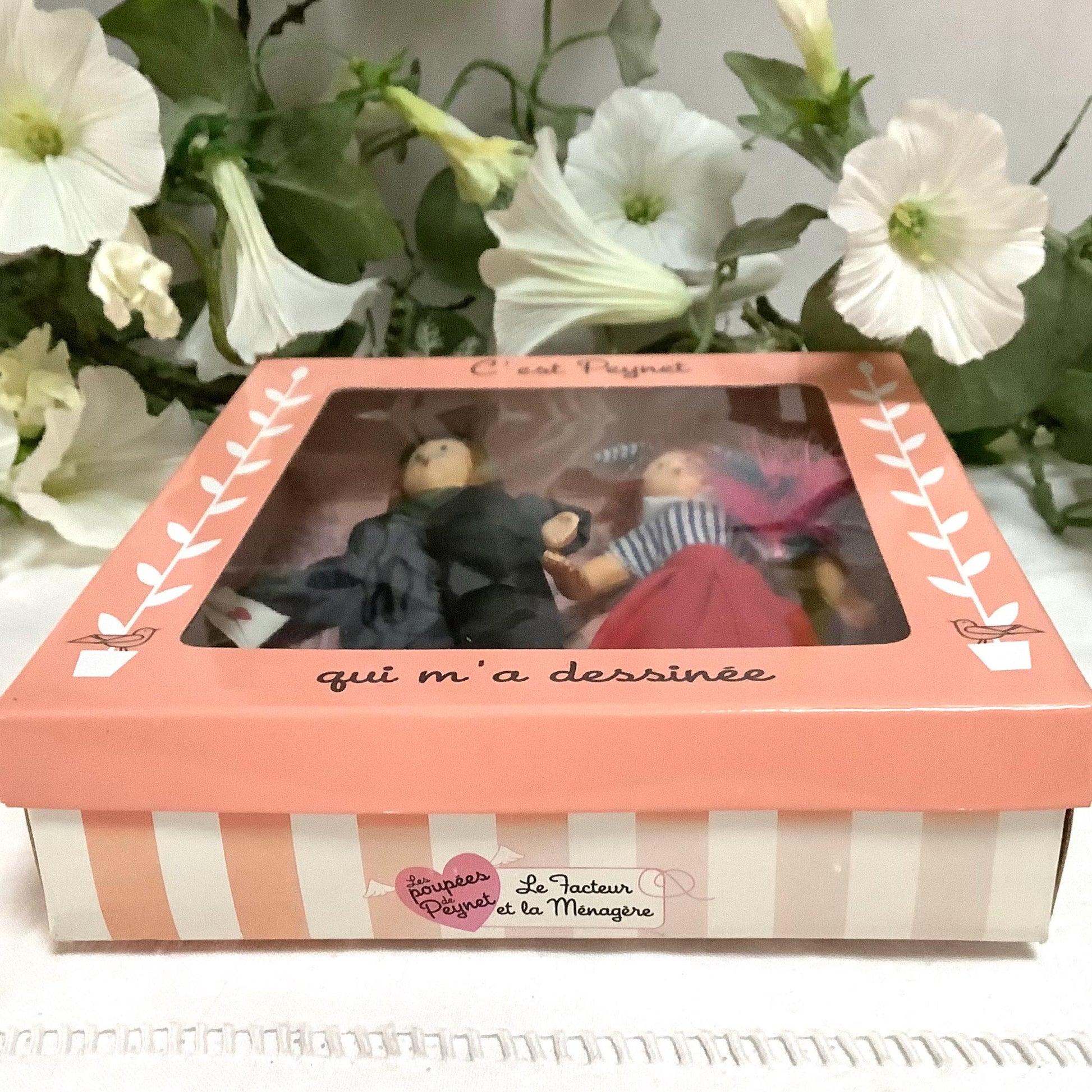Le facteur et la ménagère coffret deux poupées vintage collection amoureux de Peynet