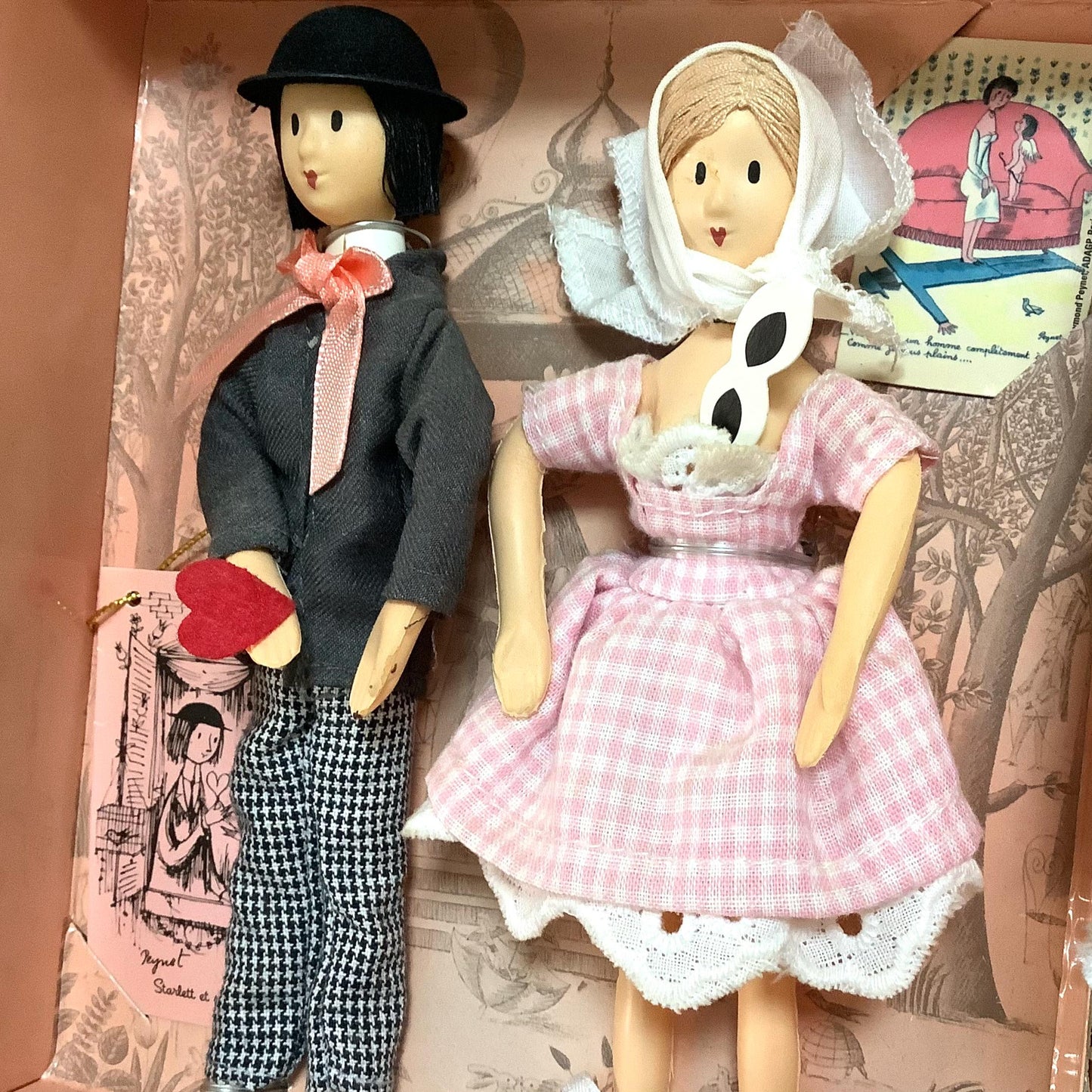 Starlett et son admirateur coffret deux poupées vintage collection amoureux de Peynet