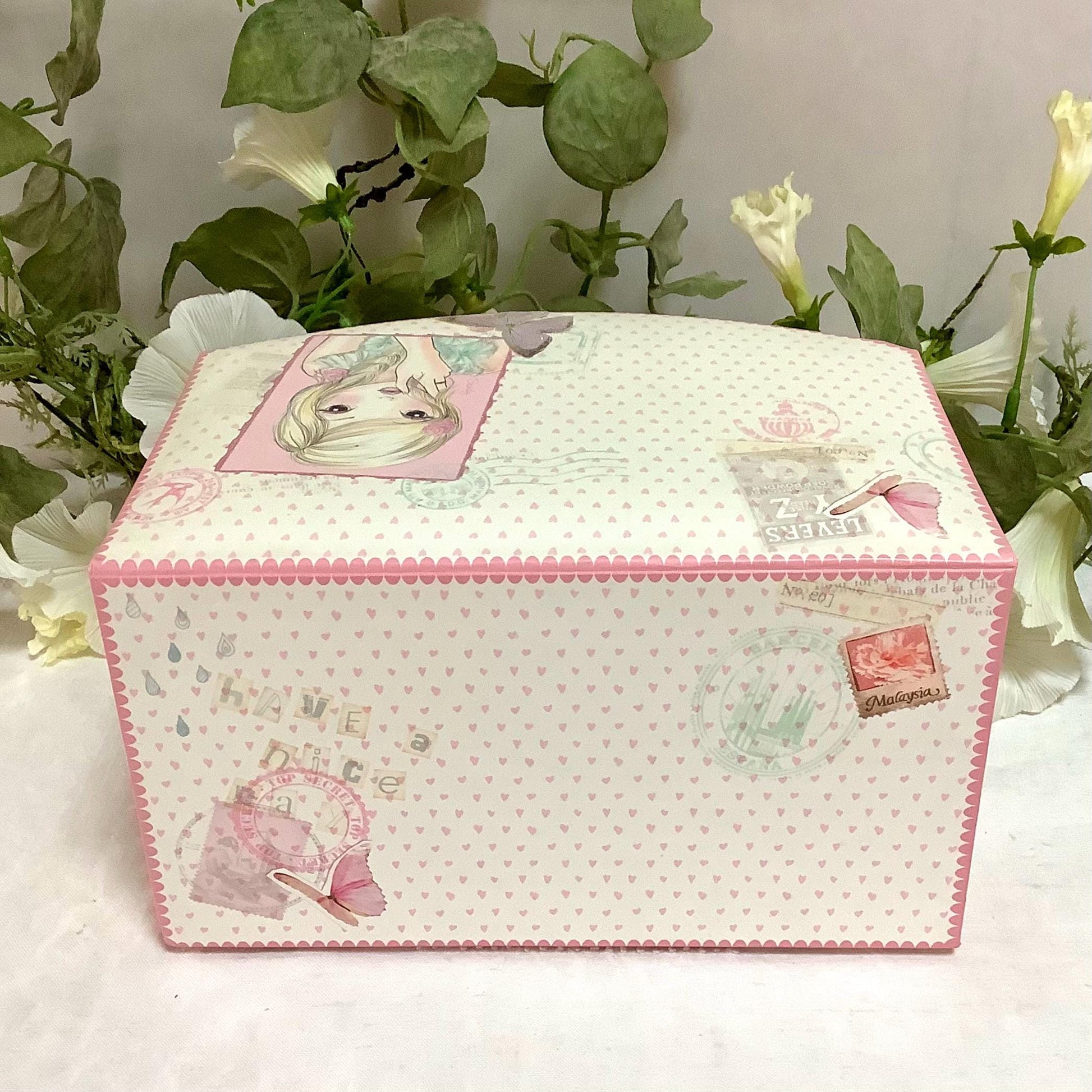 Boîte à bijoux coffret tiroirs rose top model