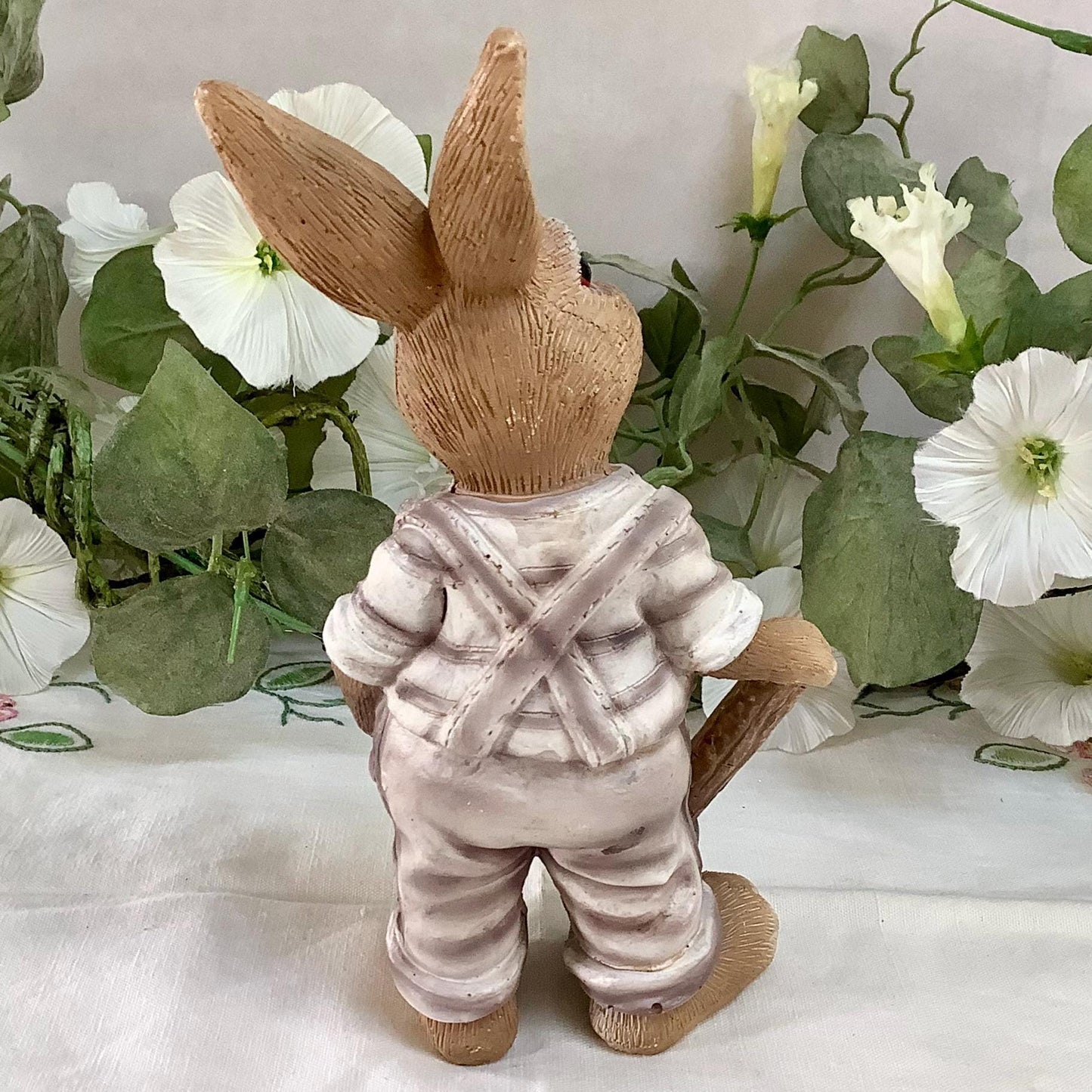 Figurine monsieur lapin décoration de Pâques vintage ht 18 cm
