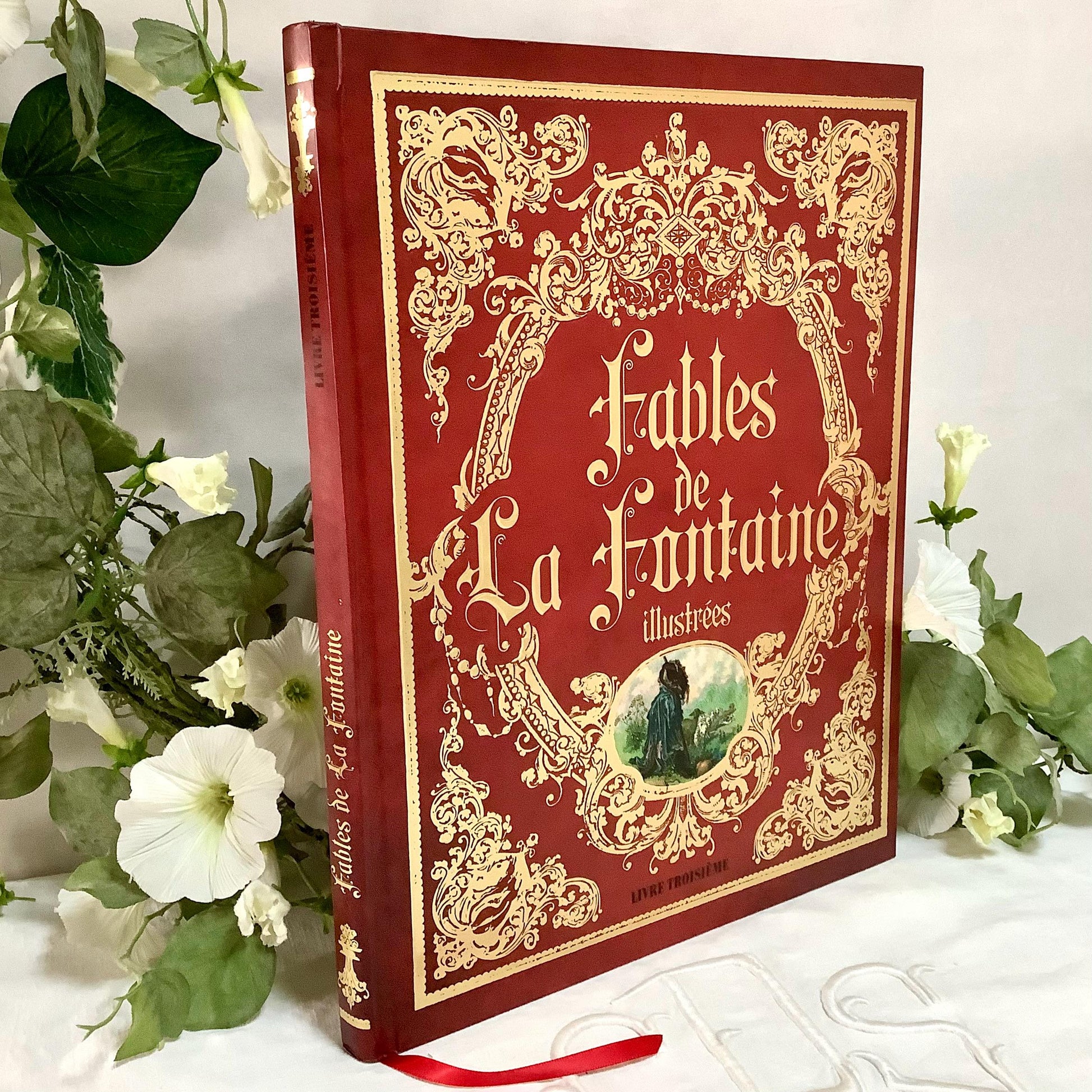 Fables de la Fontaine illustrées livre troisième collection vintage 25,5x32 cm, beau livre ancien