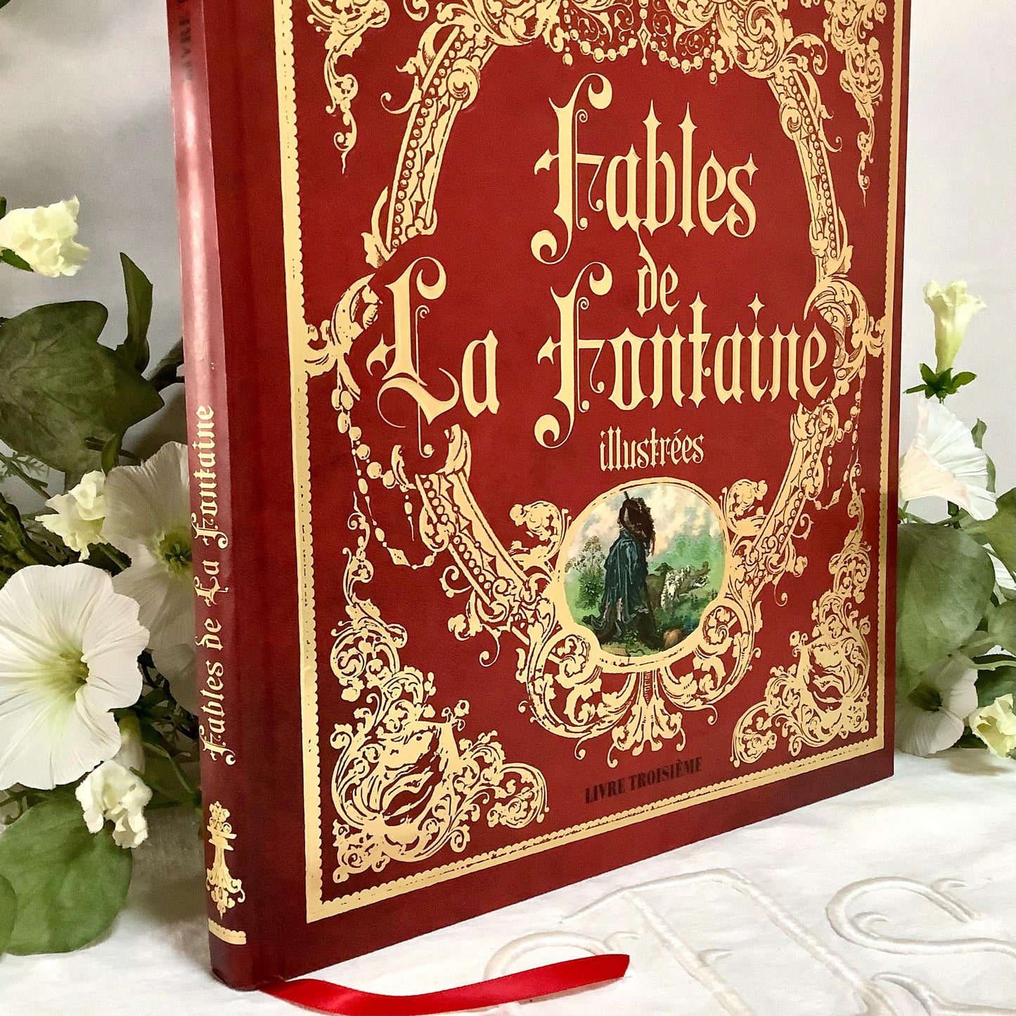 Fables de la Fontaine illustrées livre troisième collection vintage 25,5x32 cm, beau livre ancien