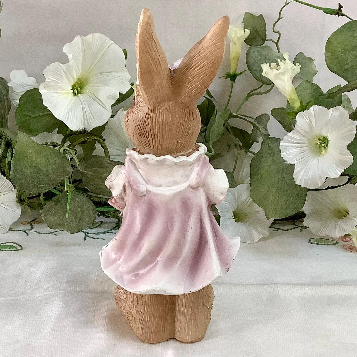 Figurine madame lapin décoration de Pâques vintage ht 18 cm