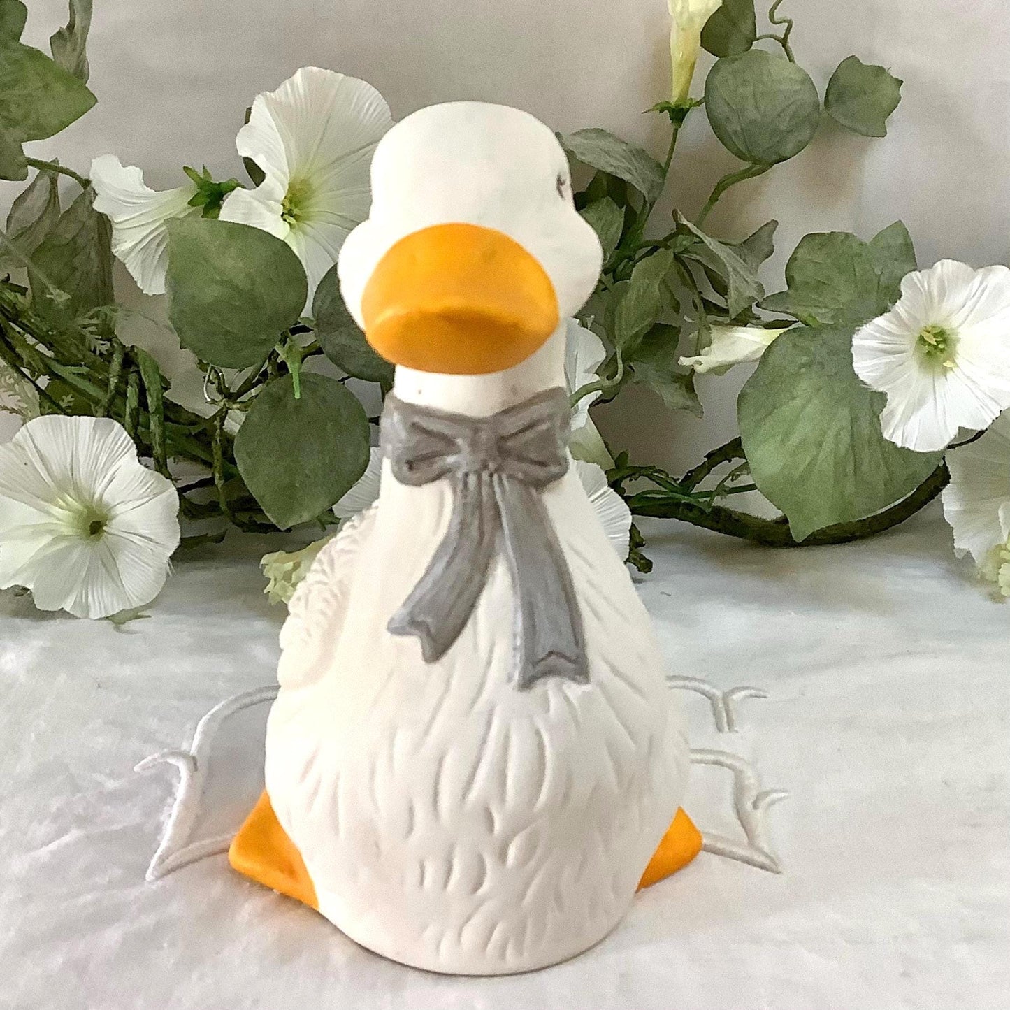 Figurine vintage oie collection faïence ht 17 cm