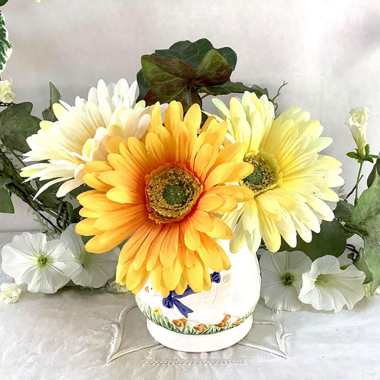 Vase vintage faïence trois oie collection ht 10.5 cm