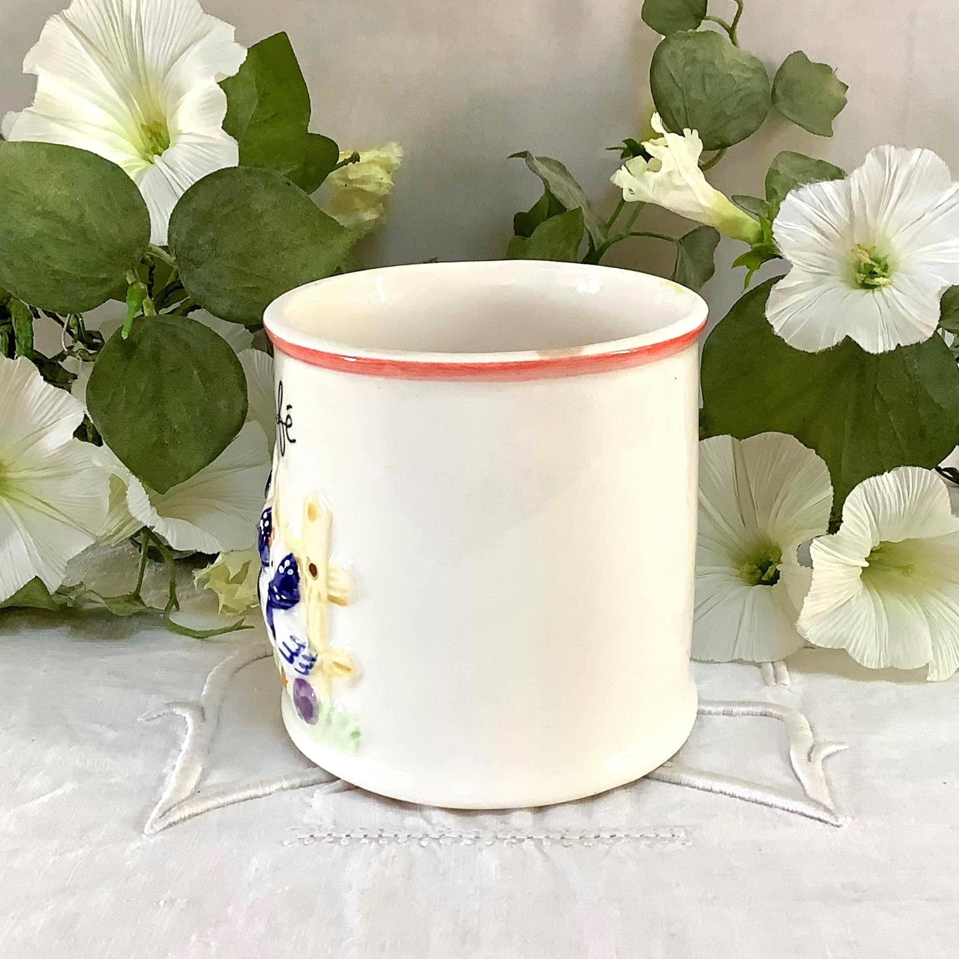 Vase vintage faïence café trois oies collection ht 9.5 cm